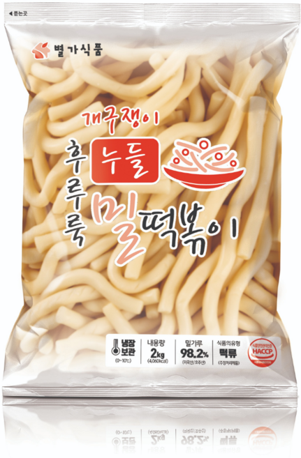 별가식품 개구쟁이 후루룩 누들 밀떡볶이 (우동), 1개, 2kg