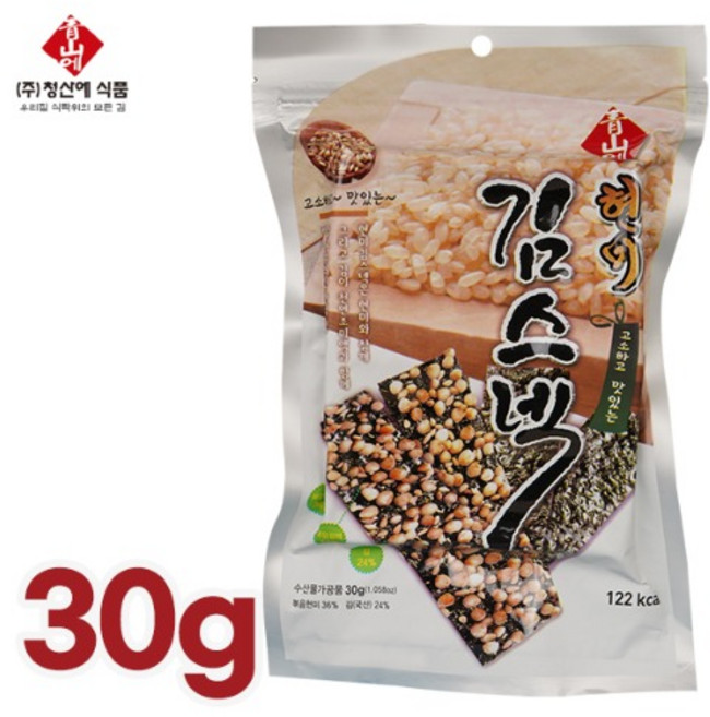 청산에 현미 김스낵 30g, 1개