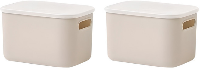 룸앤홈 애니 팬트리 수납박스, 베이지, S(180 x 260 x 160 mm), 2개