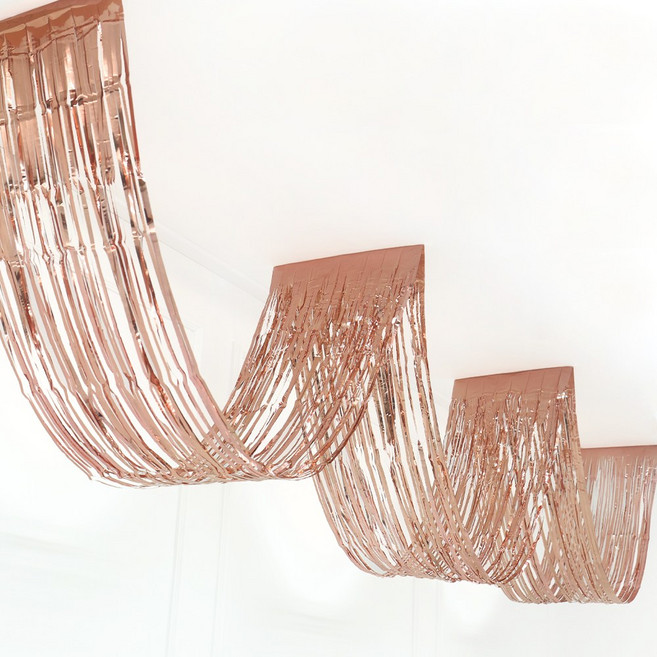 파티짱 천장 캐노피 가랜드 세트, 4개, 로즈골드