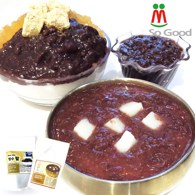 쏘굿 since1976 수제 빙수팥 수요미식회 방영 팥빙수 팥 변성전분 없는 팥의 고운 입자로 부드러운 부산 용호동 할매, 1개, 450g