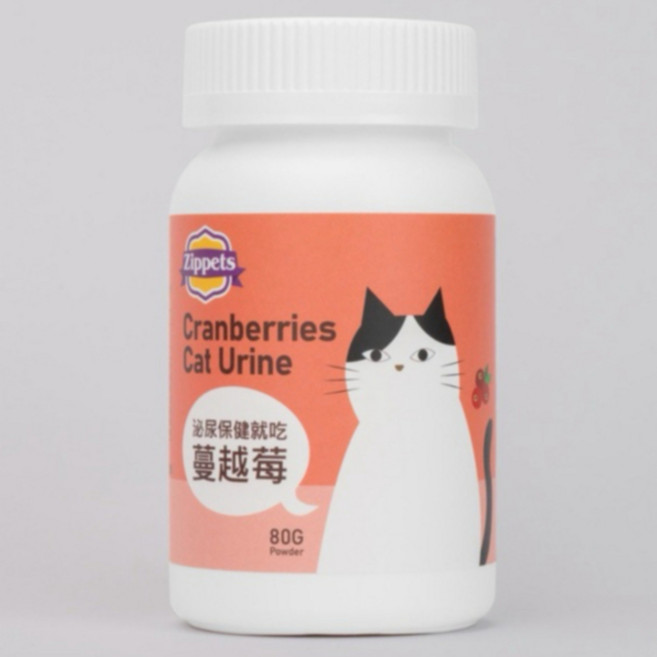 Zippets 吉沛思 貓咪蔓越莓保健顆粒 80g 貓咪健康維持 腎臟照護, 1入