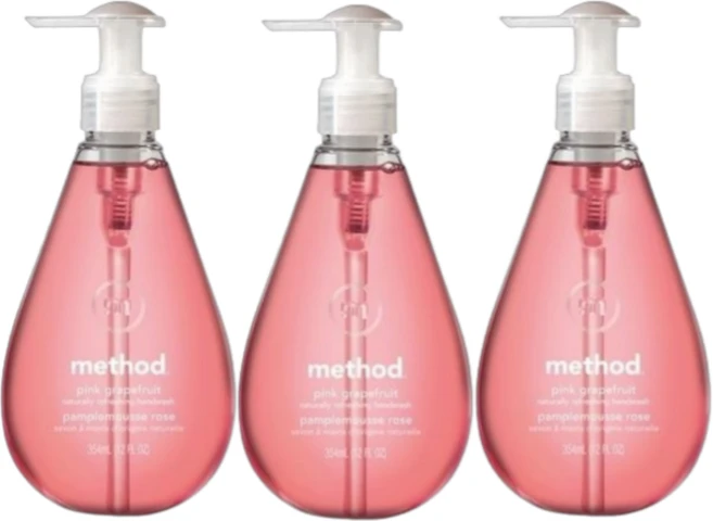 메소드 친환경 고보습 핸드워시 354ml 3개 핑크그레이프후르트 향 엘지생활건강 물방울형 핸드솝 Method Gel handwash pink grapefruit - 쿠팡