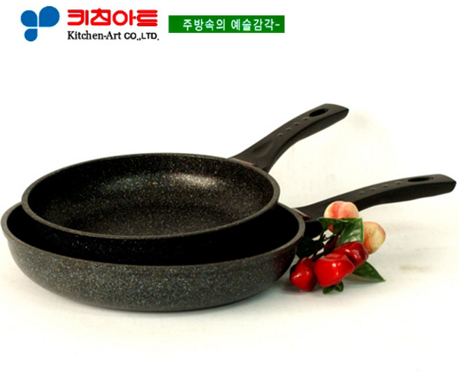 키친아트 슈프림스톤(은나노)열센서 후라이팬2종(B)(24+28), 1개