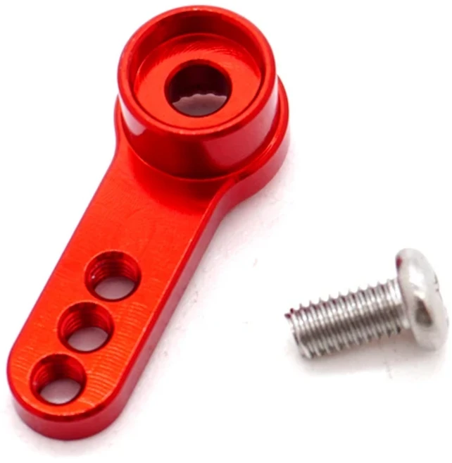 25T M3 메탈 RC 17g 서보 암 혼 스티어링 (후타바 사복스 Xcore HD MJX HSP 로봇 DIY 드론 자동차 모델 부, 01 Red