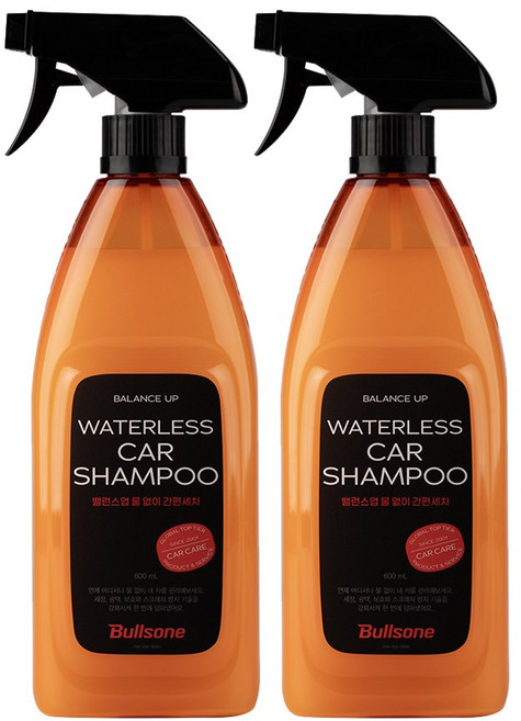 불스원 퍼스트 클래스 물없이 간편세차 세정제, 600ml, 2개