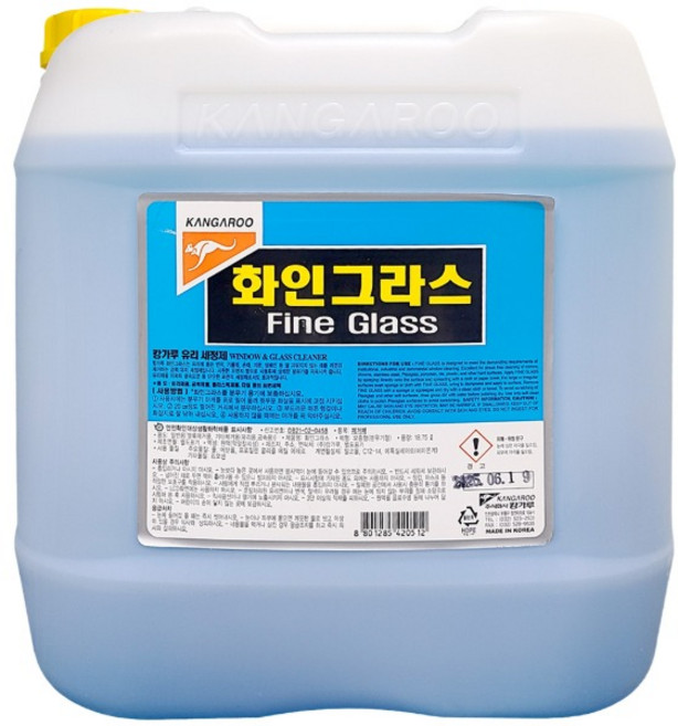 캉가루 화인그라스 18.75L /강력 유리세정제/자동차 유리 거울 세정, 1개