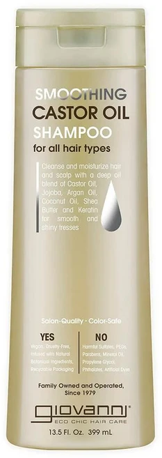 Giovanni 지오반니 스무딩 캐스터 오일 샴푸, 2개, 399ml - 쿠팡