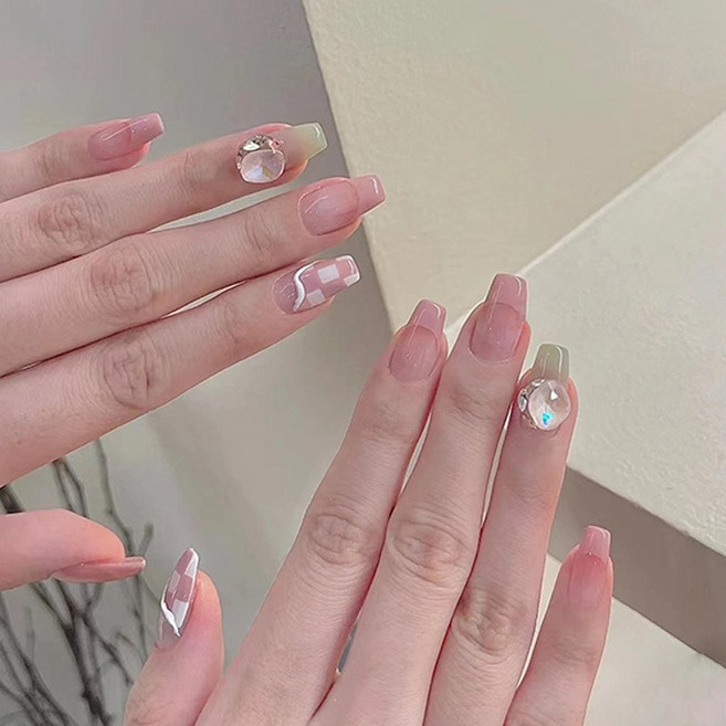 걸스코코 자석 보석 네일팁 파츠 셀프네일 붙이는 간편 인조손톱, 1개, NAIL-N671