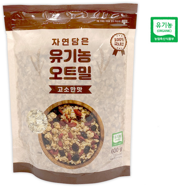 우리곡식 유기농 오트밀 600g, 1