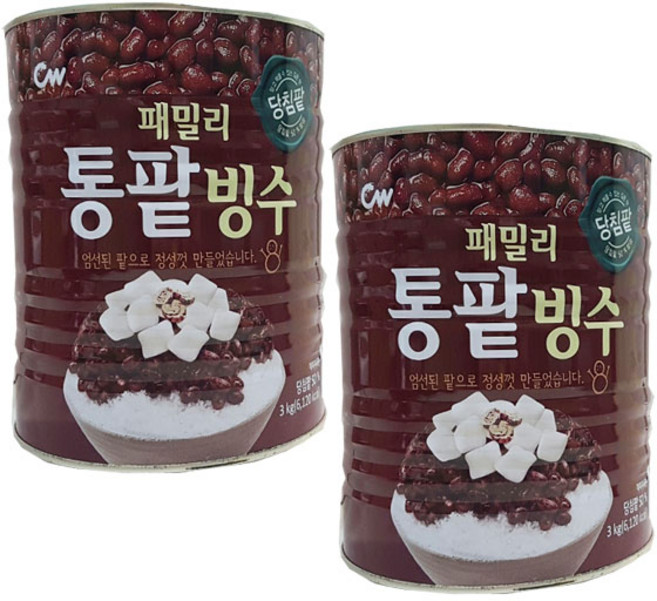 청우식품 패밀리 통팥빙수, 3kg, 2개
