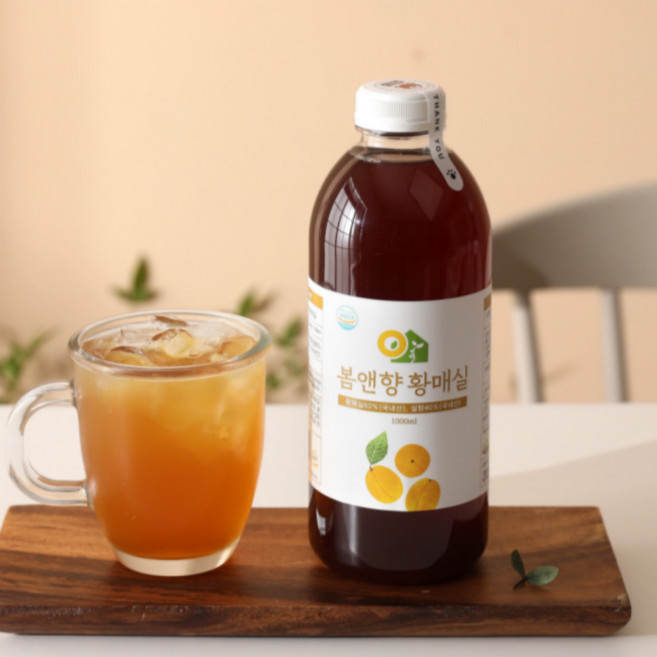 봄앤향 황매실 3년숙성 하동 임산부매실액 자연발효 매실원액 매실청 매실엑기스, 1L, 1개