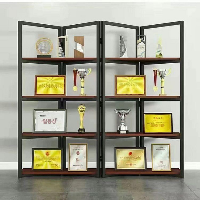 상장 진열장 진열대 골든 트로피 상패 전시대 선반, 4단 180x36x180 컬러 선반