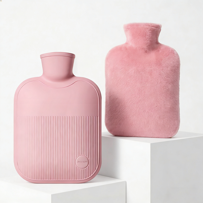 SEVOREN 2L 따뜻함 보온 물주머니 핫팩 + 커버 세트, 1개