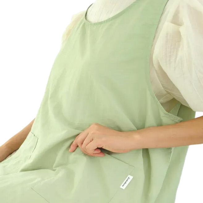 룩엣홈 어린이집 유치원 선생님 엉덩이 덮는 빅사이즈 가벼운 여름 앞치마, bright mint, 1개