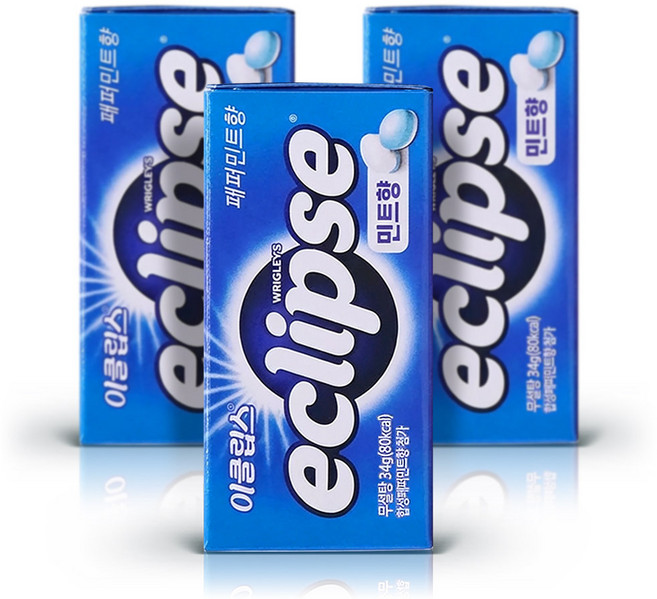이클립스 페퍼민트맛 캔디 34g 3개