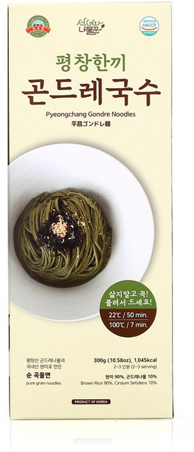 평창팜 불려먹는 간편한 국수 평창한끼 곤드레국수 300g 글루텐프리식 비건식, 1개