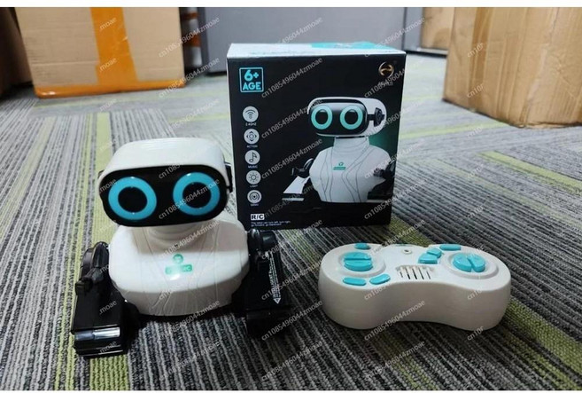 벡터 디지털 세대 지능형 선물 로봇 음악 춤추는 리모컨, 1. White robot 008, 1개