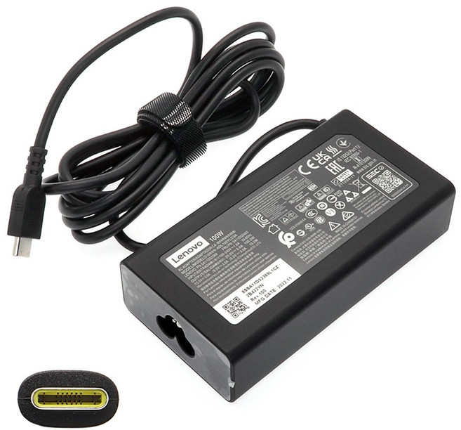 Lenovo 100W 20V Type-C PD USB-C 레노버 정품 어댑터 충전기, 어댑터+케이블, 1개