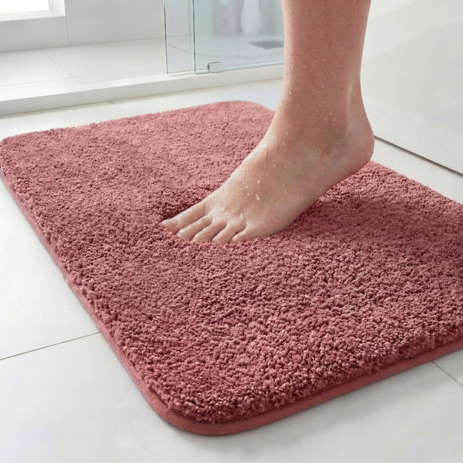 제이에스맘 욕실 화장실 호텔 빨아쓰는 먼지 없는 주방 발매트, 핑크