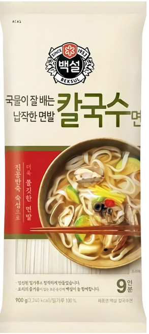 백설 칼국수면, 1개, 900g