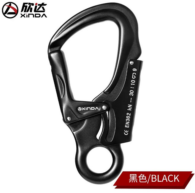 야외 암벽 등반 메인 잠금 장치 등산 스피드 플라이 라다 확장 고고도 작업 눈 후크, 3. black