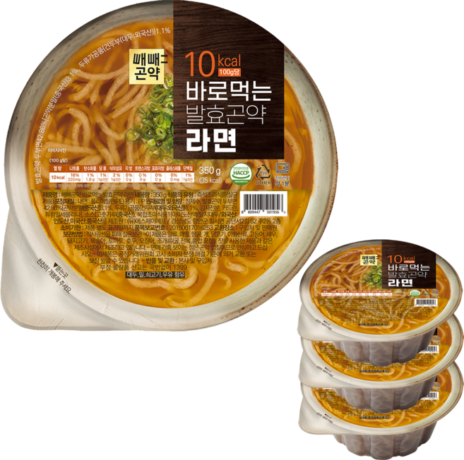 국물까지 다먹어도 52kcal 바로먹는 발효곤약 라면 350g, 4개