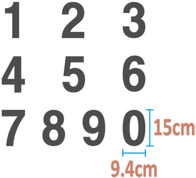 오피스왕국 숫자 스티커 높이 15cm 혼합숫자 호실 번호 분류 락커 메뉴판 가격표 대형숫자 number15, 7, 화이트