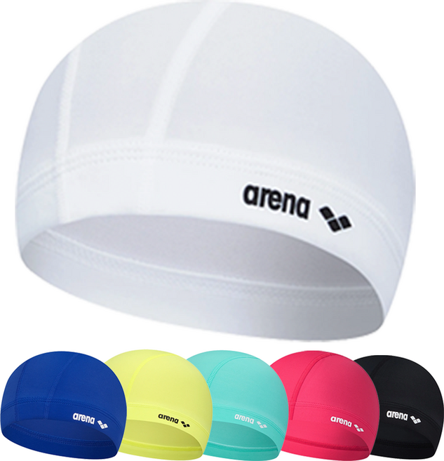 백화점 정품 아레나 심플로고 스판 수모 남여공용, 1개, 화이트