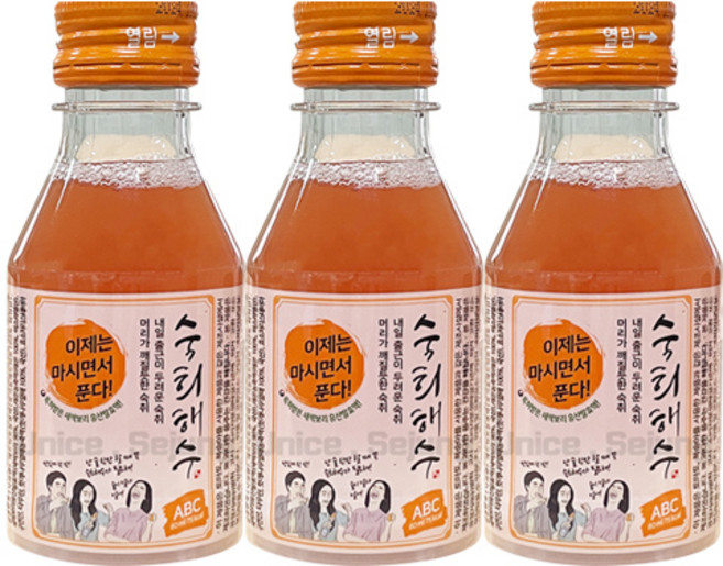 숙취해소 음료 숙희해수 ABC 60mL, 3개