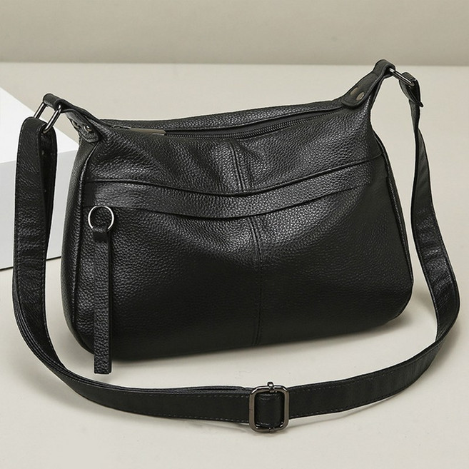 리치모리 캐주얼 천연 소가죽 숄더백