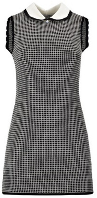 [헤일리] 골프 여성 진주 버튼 카라 민소매 원피스 HU-TD1004