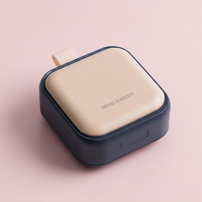 4분할 사각 미니 알약통 영양제케이스, 1개, 사각 분홍