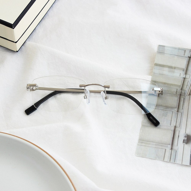 사각 무테 안경 블루라이트 차단 너드 긱시크 안경테