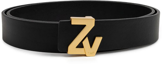 쟈딕앤볼테르 로고 버클 레더 벨트