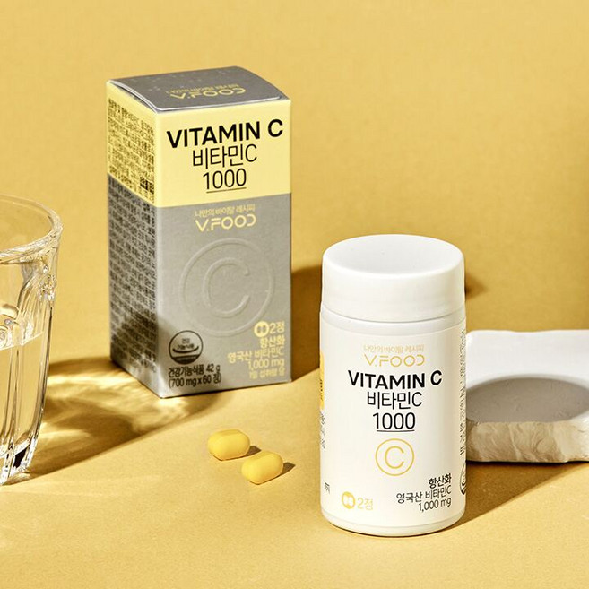 hy(한국야쿠르트) 브이푸드 비타민C 1000, 1박스, 60정