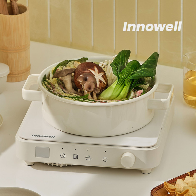이노웰 고화력 1구 인덕션 전기레인지 2000W, 일반형, IH2000-White