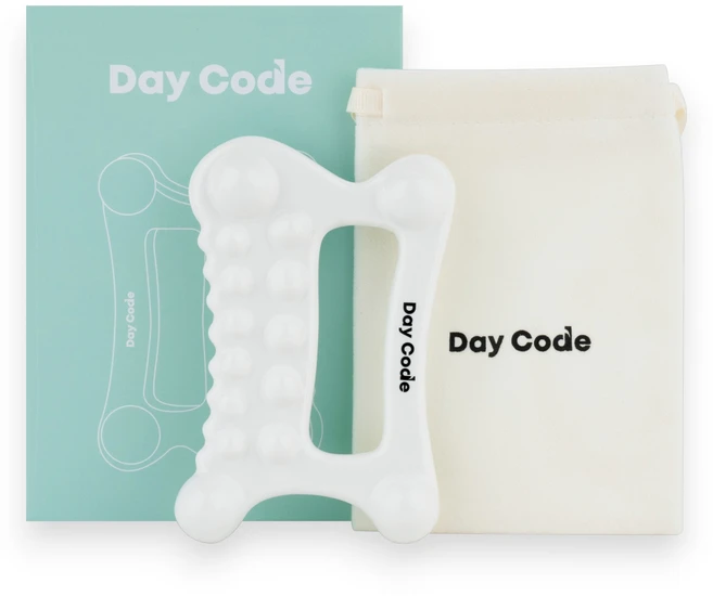 데이코드 세라믹 괄사 마사지기 림프순환 얼굴 바디 붓기 승모근 도자기, 1개, 화이트 - 쿠팡