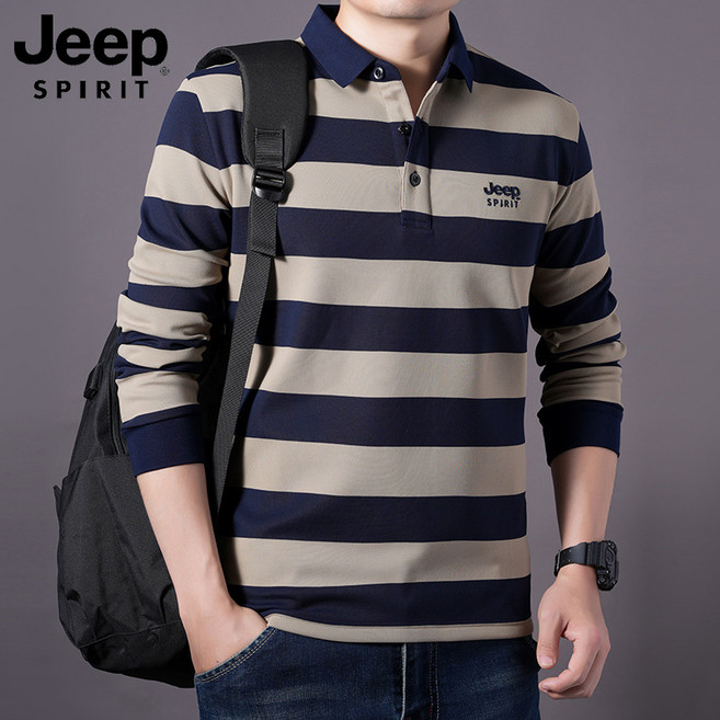 지프스피릿 기모 가을 겨울 남성 긴팔카라티 면100 봄가을 목란/군록/카키 502