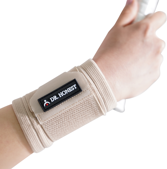 정직한닥터 더블락킹 손목보호대 스트랩 손목 아대, 베이지, 1개