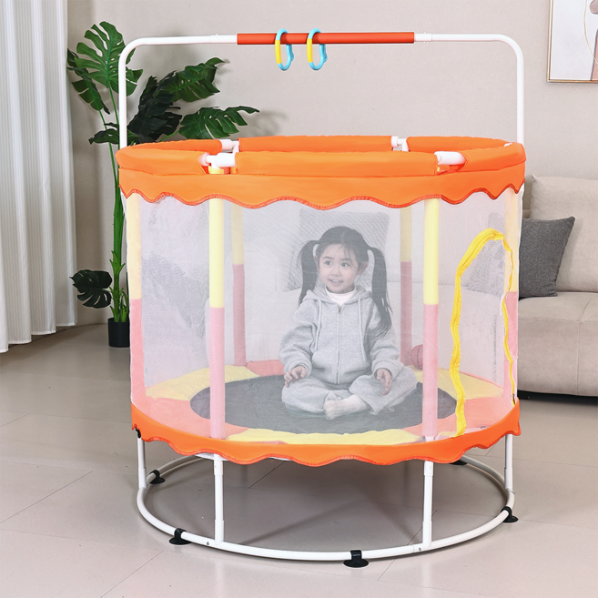 원형 어린이 안전 트램펄린 아기 방방이, 오렌지
