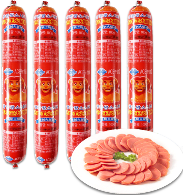가리봉상회 (국내제조) 중국 왕중왕 소세지 향창, 100g, 5개