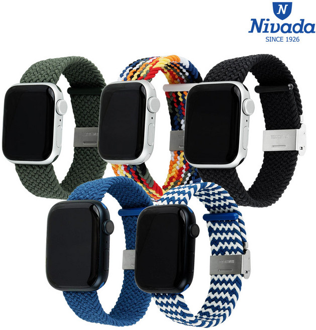 [NIVADA] 니바다 애플워치 호환 스트랩 5종 버클 루프밴드 5008 7 SE 6 5 4 3 2 1 세대 42 44 45mm