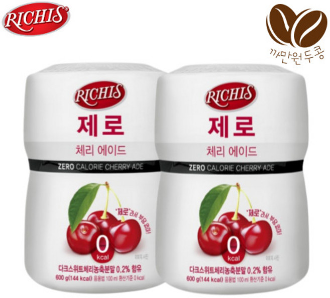 리치스 제로 체리 에이드 분말, 600g, 2개