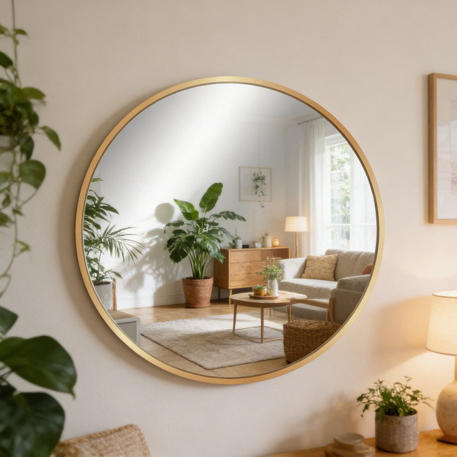 테두리 알루미늄 합금 거울, 금색