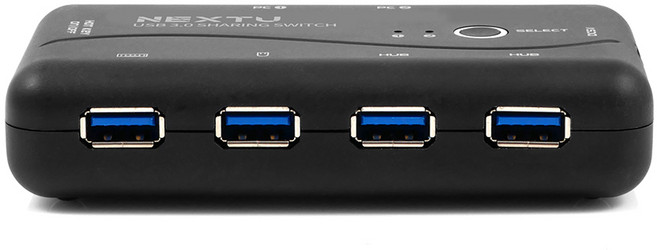 KM스위치 지원 USB 2:4 수동 선택기 NEXT 3506PST, 넥스트유 NEXT-3506PST, 1개