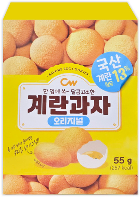 청우식품 계란과자 오리지널, 1개, 55g
