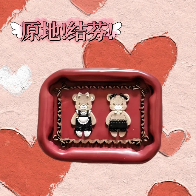 3D 엠보싱 레트로 왁스 도장 스탬프 곰 천사 악마 소녀 구리 헤드 봉투 청첩장 GUI20230718, 29 21