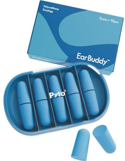 【蔦屋書店で取扱い中】Pyto EarBuddy（イヤーバディー）耳栓 睡眠用 いびき対策 NRR38dB 勉強 集中 安眠 聴覚過敏 飛行機 セルフケア マインドフルネス 北欧 ピュット マイン, 피트 블루, 1, 10