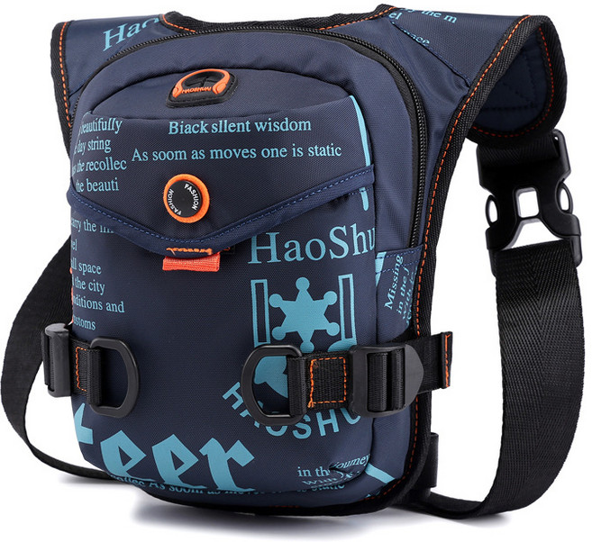 바르고 남성 바이크 싸이클 체스트 허벅지 숄더 레그 미니 크로스백, 네이비, 1개